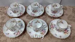 ROYAL WORCESTER #9 Made In The Uk Roanoke Demitas Cup 5.8 Saucer 11.3 Set