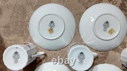 ROYAL WORCESTER #9 Made In The Uk Roanoke Demitas Cup 5.8 Saucer 11.3 Set