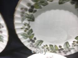 ROYAL WORCESTER LAVINIA white SET of 8 SALAD PLATES made in ENGLAND! EXCELLENT