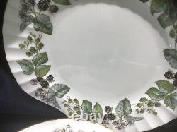 ROYAL WORCESTER LAVINIA white SET of 8 SALAD PLATES made in ENGLAND! EXCELLENT
