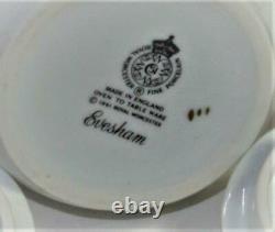 ROYAL WORCESTER Porcelain England EVESHAM Gold Set Coffee Pot Creamer Sugar Bowl