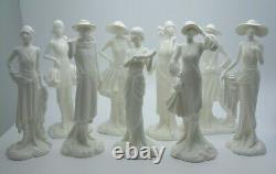 ROYAL WORCESTER THE 1920's VOGUE COLLECTION SET OF NINE FIGURES PERFECT