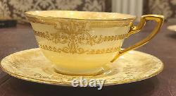 Rare Royal Worcester Gold hand Gilded Tea Set Cir 1929 by Ovington Bros for 6