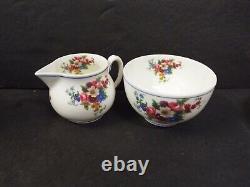 Rare Royal Worcester Roseland Teapot Coffee Pot Creamer Sugar Plates Cup Tea Set