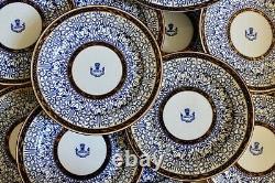 Rare Set Of 12 Antique Royal Worcester Royal Lily Armorial Plates Coat Of Arms