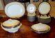 Royal China Works Worcester Cobalt Gold 29 Pc Dinner Plate Soup Tureen 12 Set