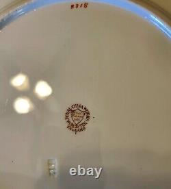 Royal China Works Worcester Cobalt Gold 29 Pc Dinner Plate Soup Tureen 12 Set