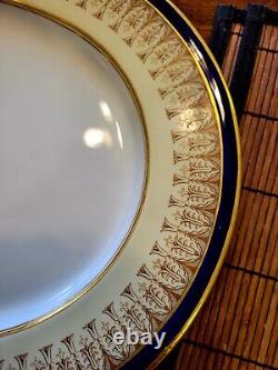 Royal China Works Worcester Cobalt Gold 29 Pc Dinner Plate Soup Tureen 12 Set