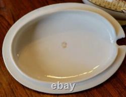 Royal China Works Worcester Cobalt Gold 29 Pc Dinner Plate Soup Tureen 12 Set