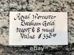 Royal Orchester Evesham Gold Mug & Teapot Set Free Shipping