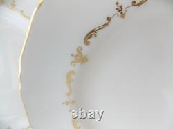 Royal Worcester 10 Pc Two Settings Gold Chantilly Fine Bone China White Gold