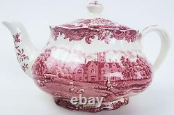 Royal Worcester 1790 Avon Scenes Red Staffordshire Transferware Dishes Plates ++