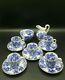 Royal Worcester 1930's Blue and White Gold Gilded Part Coffee Set- Very Good
