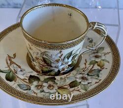 Royal Worcester 3 pc Set Trembleuse Cup Saucer Plate c. 1880