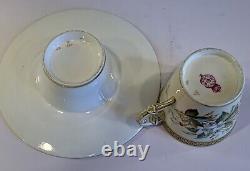 Royal Worcester 3 pc Set Trembleuse Cup Saucer Plate c. 1880