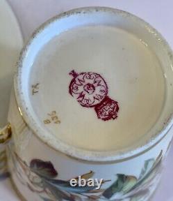 Royal Worcester 3 pc Set Trembleuse Cup Saucer Plate c. 1880