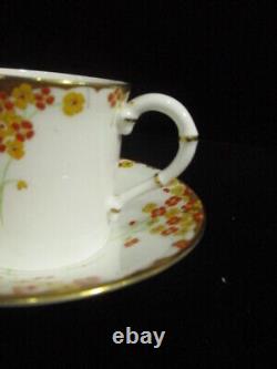 Royal Worcester #4 Antique Demitasse Cup & Saucer