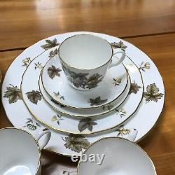 Royal Worcester 5 Piece Place Setting for 8 Dorcheste Fall Pattern