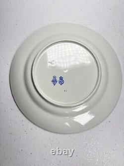 Royal Worcester Aesthetic Blue Dinner Plates SET 2 ANTIQUE 1884 Pine Cone RW102