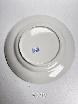 Royal Worcester Aesthetic Blue Dinner Plates SET 2 ANTIQUE 1884 Pine Cone RW102