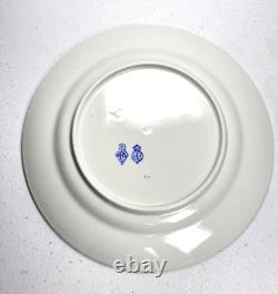 Royal Worcester Aesthetic Blue Dinner Plates SET 2 Pine Cone ANTIQUE 1884 RW102