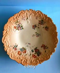Royal Worcester Arabesque edging, brush cream hand-painted Plate set of 7