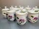 Royal Worcester Astley Pot De Creame Cups & Lids 11 Sets