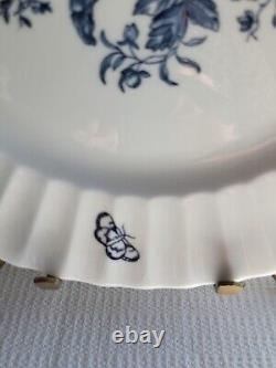 Royal Worcester BLUE SPRAYS, Swirl Rim, Dinner Plate, 10 1/2 Set of 8