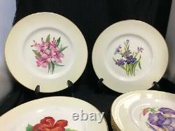 Royal Worcester Bermuda Flowers Set of 12 hand painted and signed plates