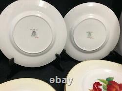 Royal Worcester Bermuda Flowers Set of 12 hand painted and signed plates