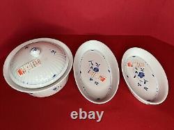 Royal Worcester Blue Bow Dish Set Of 3 Fine China BRAND NEW with Tags 1983