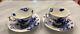 Royal Worcester Blue Dragon Coburg Teacup & Saucer Two Sets 1906