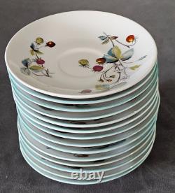 Royal Worcester Blue Rimmed Plate and Teacup Set