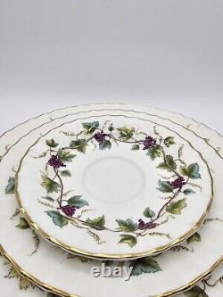 Royal Worcester Bone China Bacchanal England Dinner Plate Set Of 6