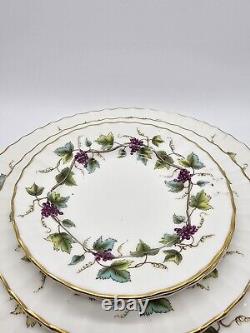 Royal Worcester Bone China Bacchanal England Dinner Plate Set Of 6