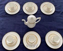Royal Worcester Bone China Made in England Golden Bracken Tea Set 19 Pcs