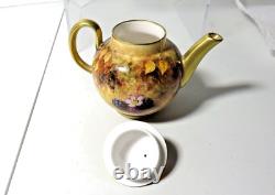 Royal Worcester Bone China Miniature'Orchard' Teapot, Creamer & Sugar. Mint