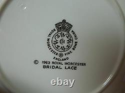 Royal Worcester Bridal Lace 38 Piece Set Dinner Plates Salad Cups Fine Bone