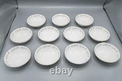 Royal Worcester Bridal Lace 5 Fruit Dessert Sauce Berry Bowls Set of 11