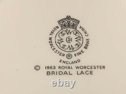Royal Worcester Bridal Lace Coupe Soup Bowls Set of 12 7 1/2 Diameter