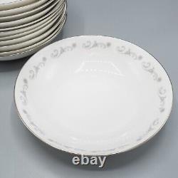 Royal Worcester Bridal Lace Coupe Soup Bowls Set of 12 7 1/2 FREE USA SHIP