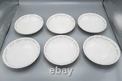 Royal Worcester Bridal Lace Coupe Soup Bowls Set of 12 7 1/2 FREE USA SHIP