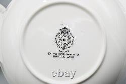 Royal Worcester Bridal Lace Coupe Soup Bowls Set of 12 7 1/2 FREE USA SHIP