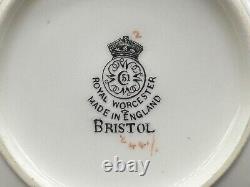 Royal Worcester Bristol Cream Soup Bowl Saucer Sets(Set of 4) Bone China England