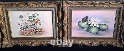 Royal Worcester British Bird Paintings On Bone China Set Of 15 Framed Plaques