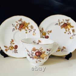 Royal Worcester Brown and Gilt Nut Trio F/S