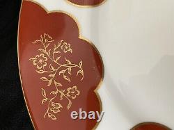 Royal Worcester Celestial 1965 Bone China Set of 2 White & Red 10.5 Plates