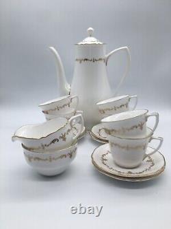 Royal Worcester Chantilly Gold Coffee Pot Set