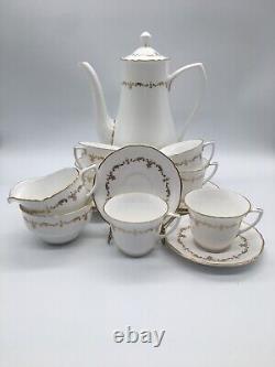 Royal Worcester Chantilly Gold Coffee Pot Set