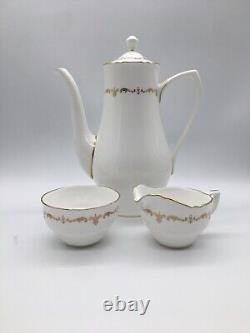 Royal Worcester Chantilly Gold Coffee Pot Set